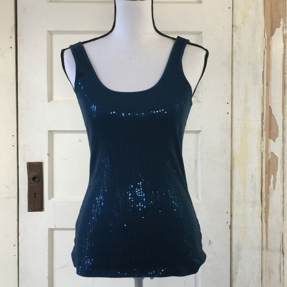 😊Express Sequin Cotton Tank Top - Picture 1 of 6
